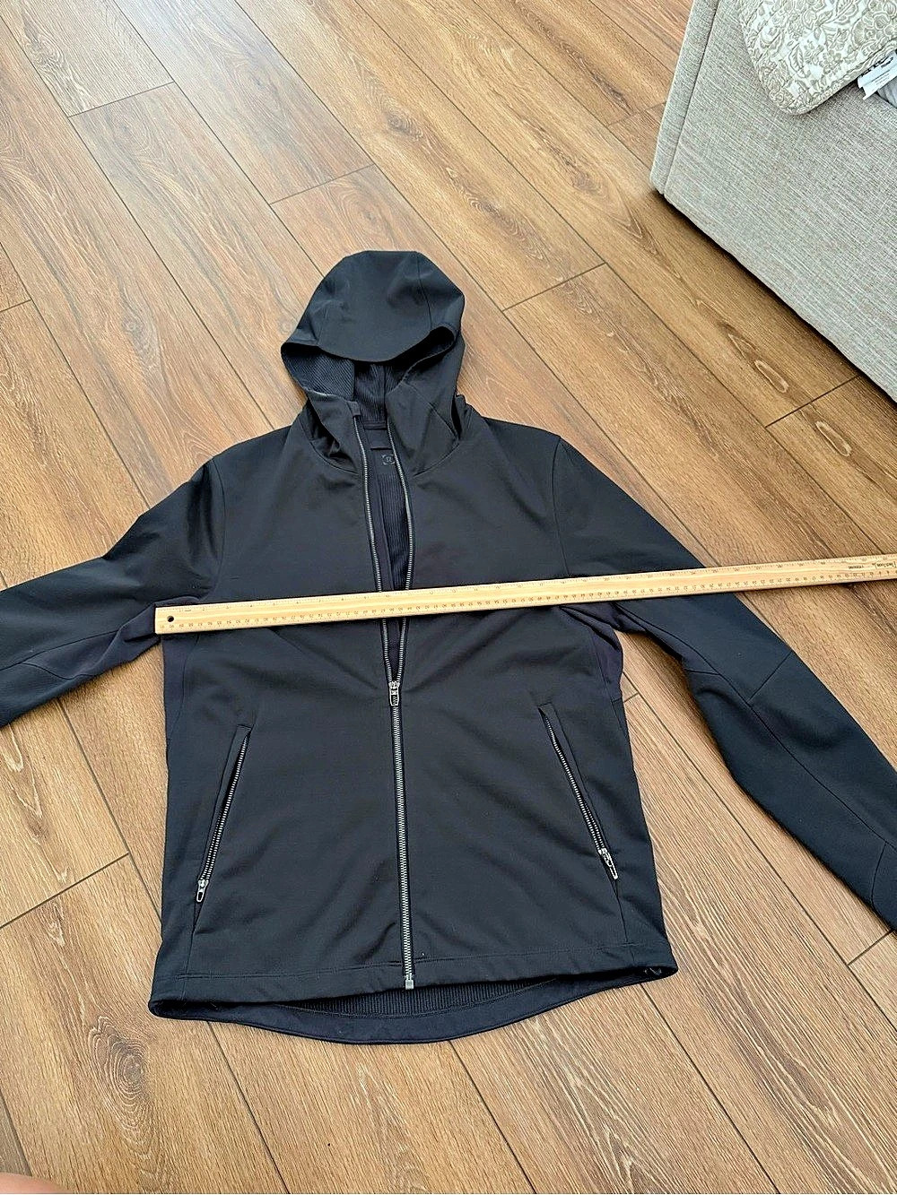 Lululemon Pace Breaker Reflective Jacket Black Hooded